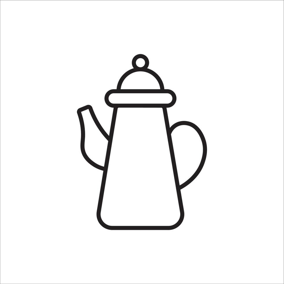tetera para té icono vector ilustración símbolo