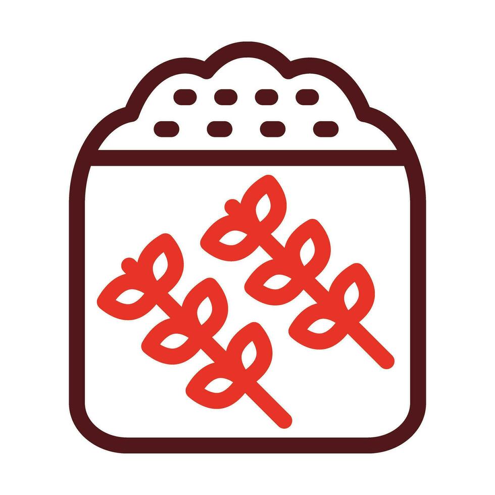 Wheat Flour Thick Line Two Color Icons For Personal And Commercial Use. vector