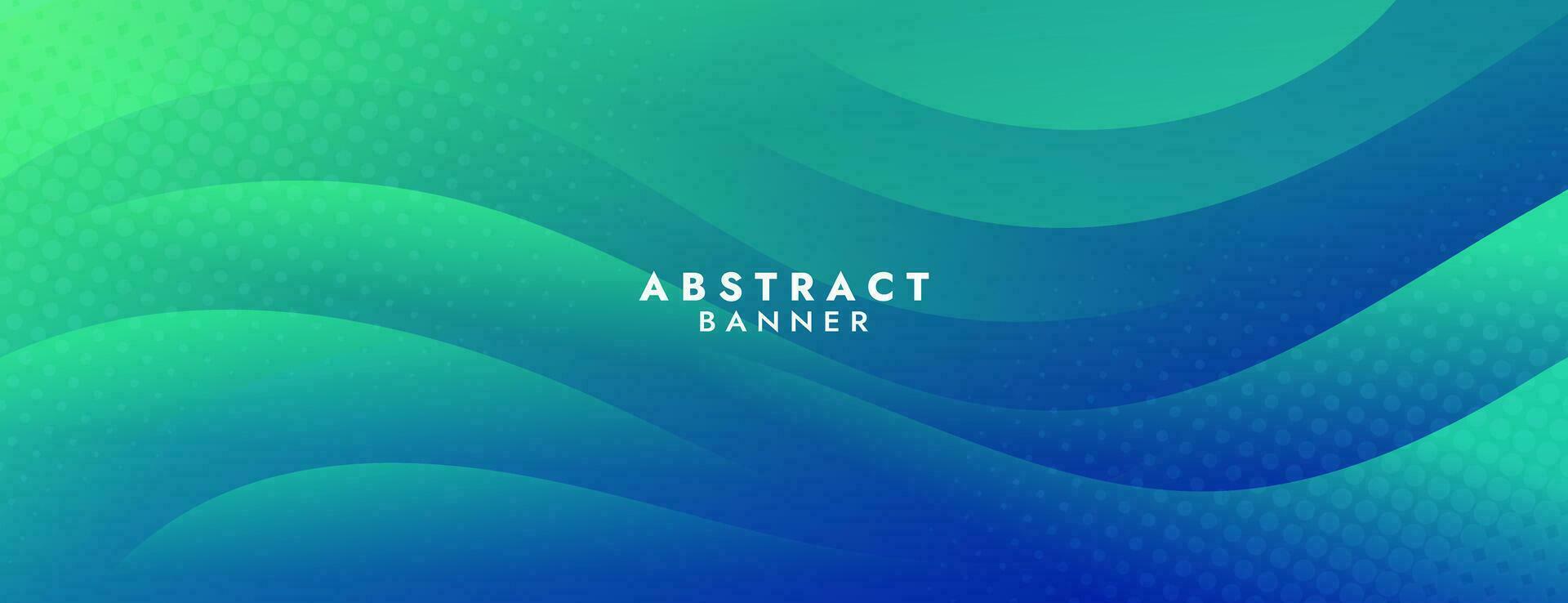 Abstract Gradient green blue liquid Wave Background vector