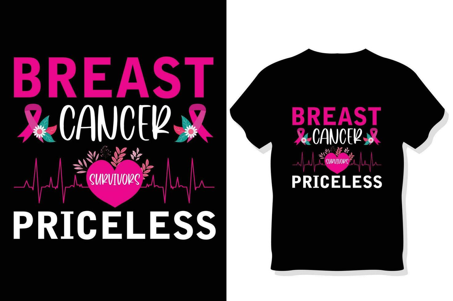 Trendy breast cancer awareness survivors priceless t shirt vector