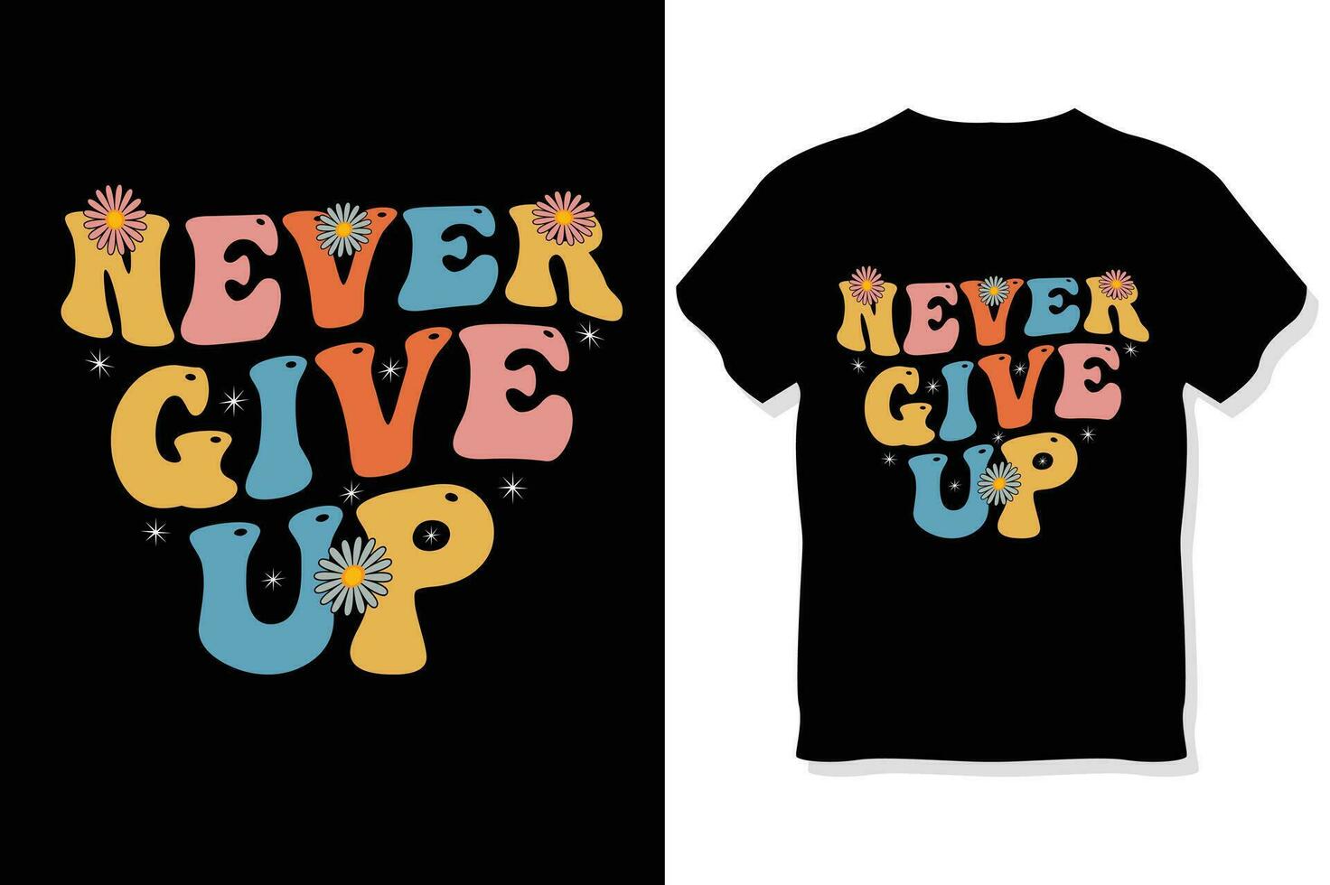 never give up motivational stylish and perfect typography t shirt design stay cool and shine vector