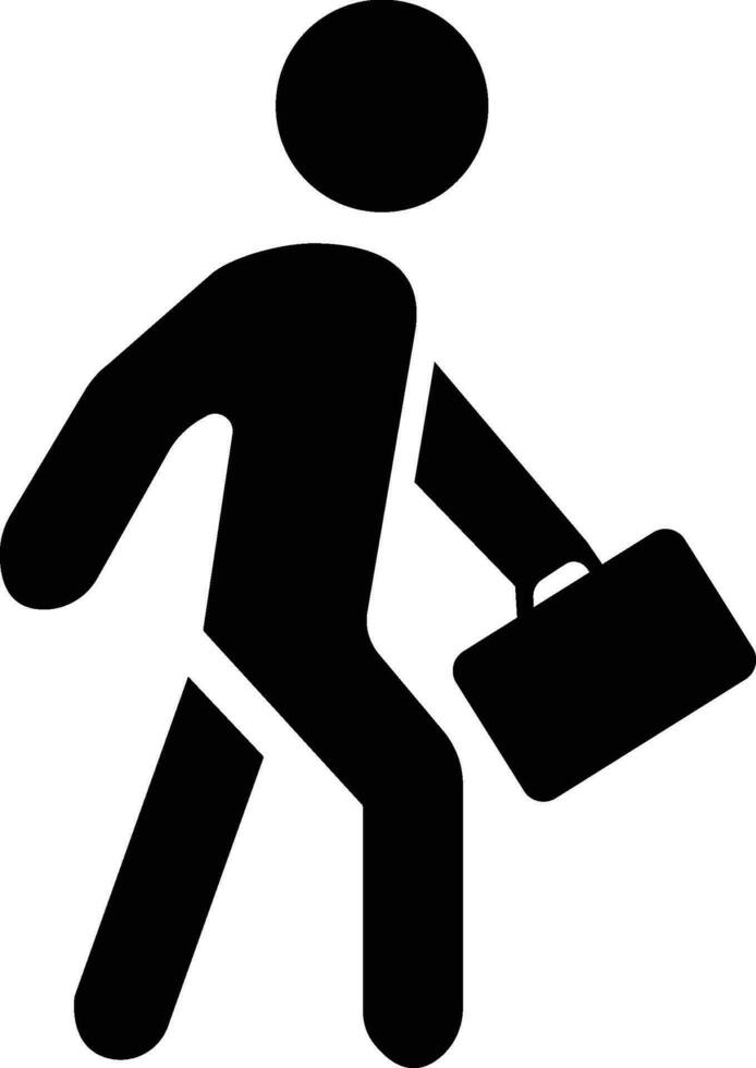 un hombre caminando vector logo diseño