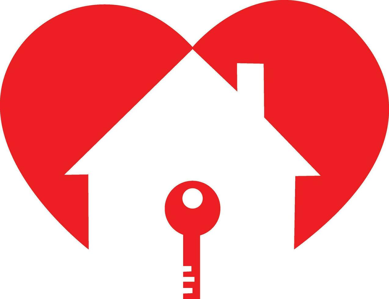 Love Logo key House vector