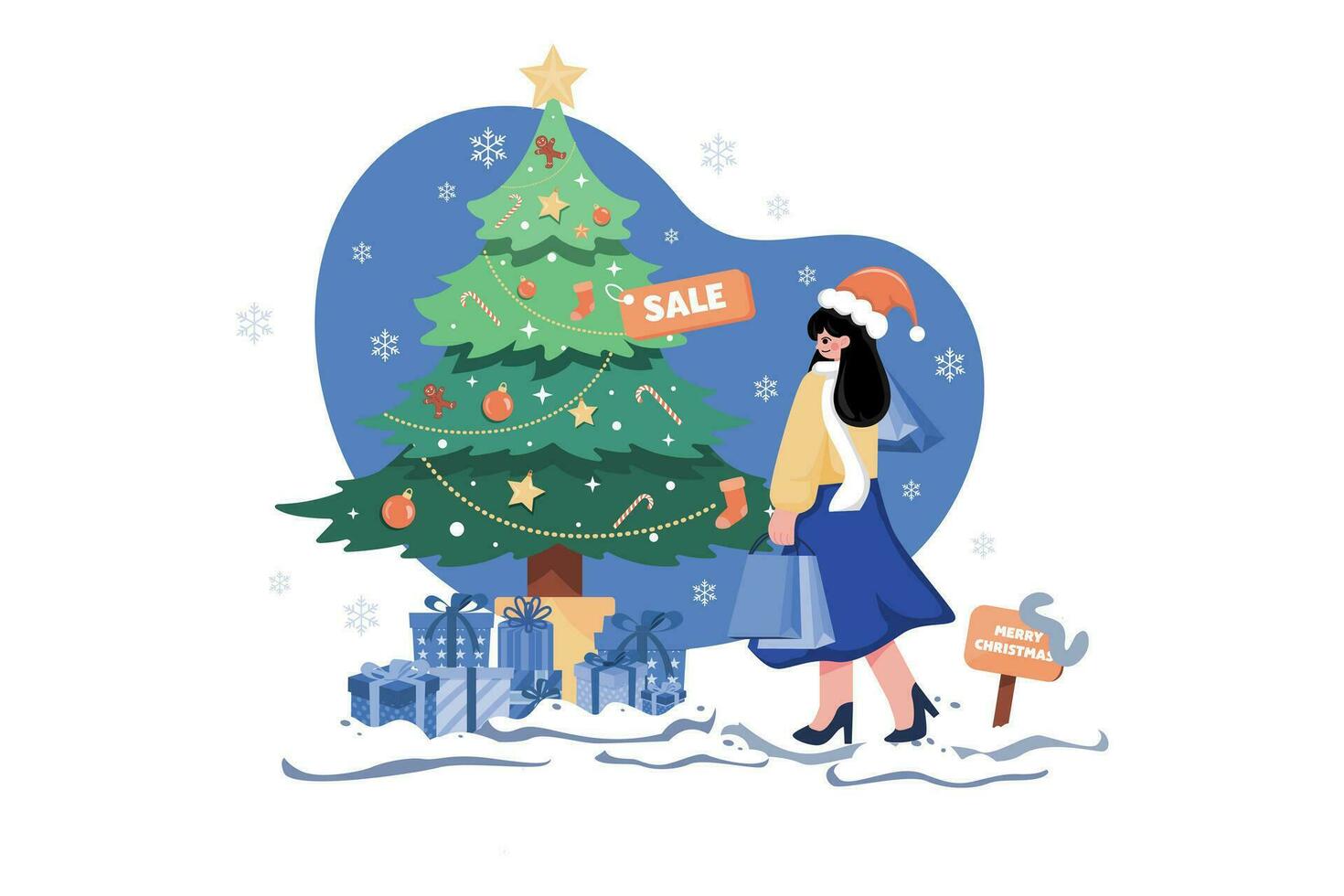 Christmas Decoration At Home vector