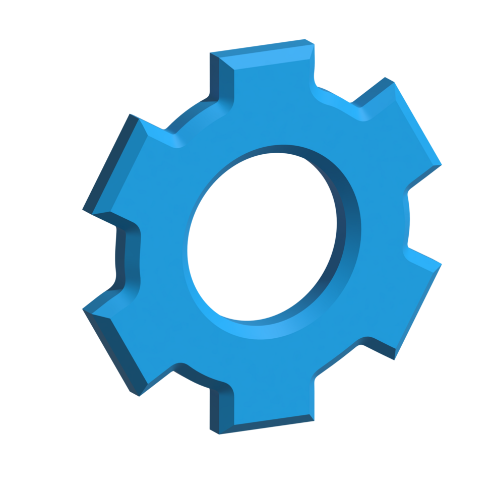 icono de engranaje 3d png