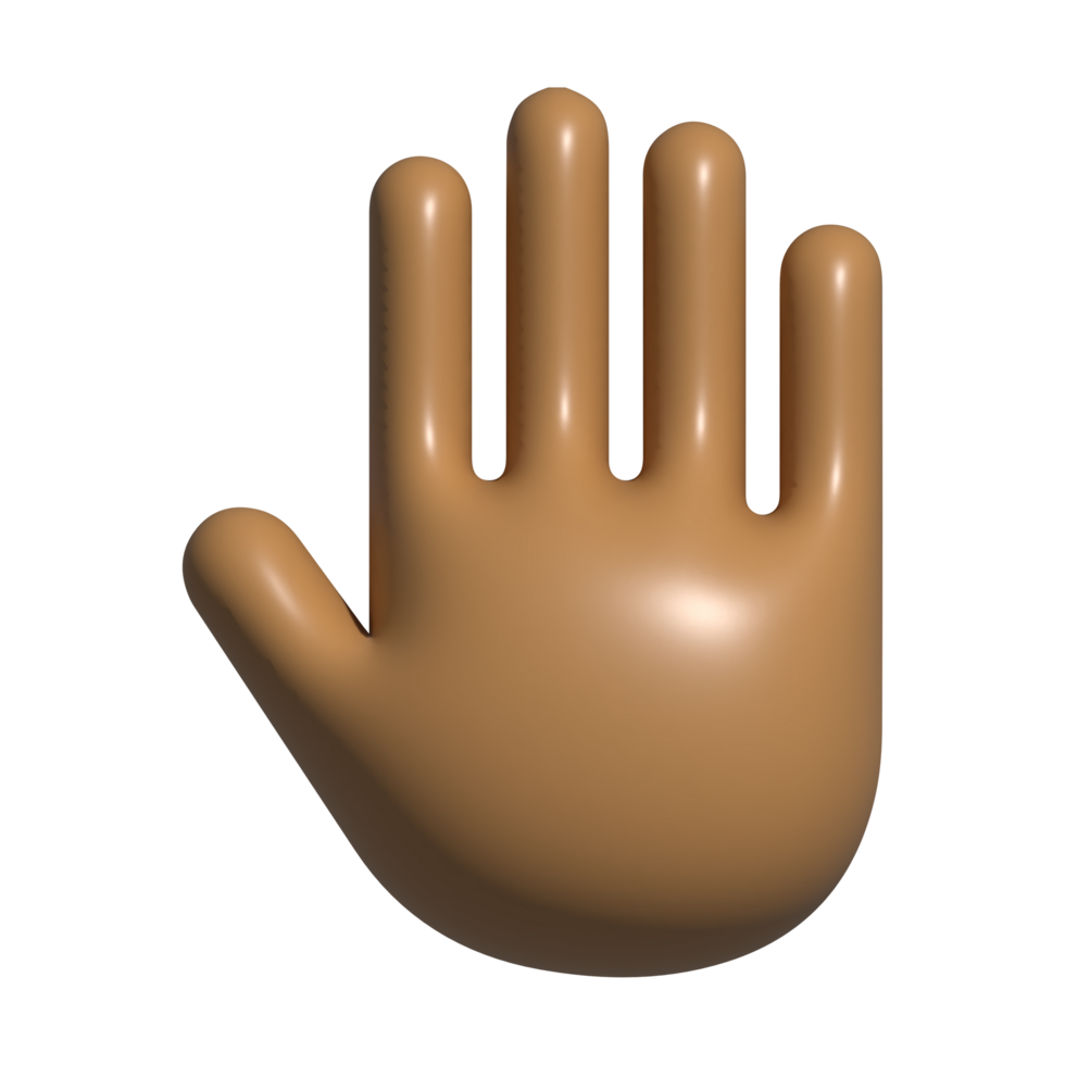 Palm Of Hand 3D icon. Part of the body symbol stock Transparent png