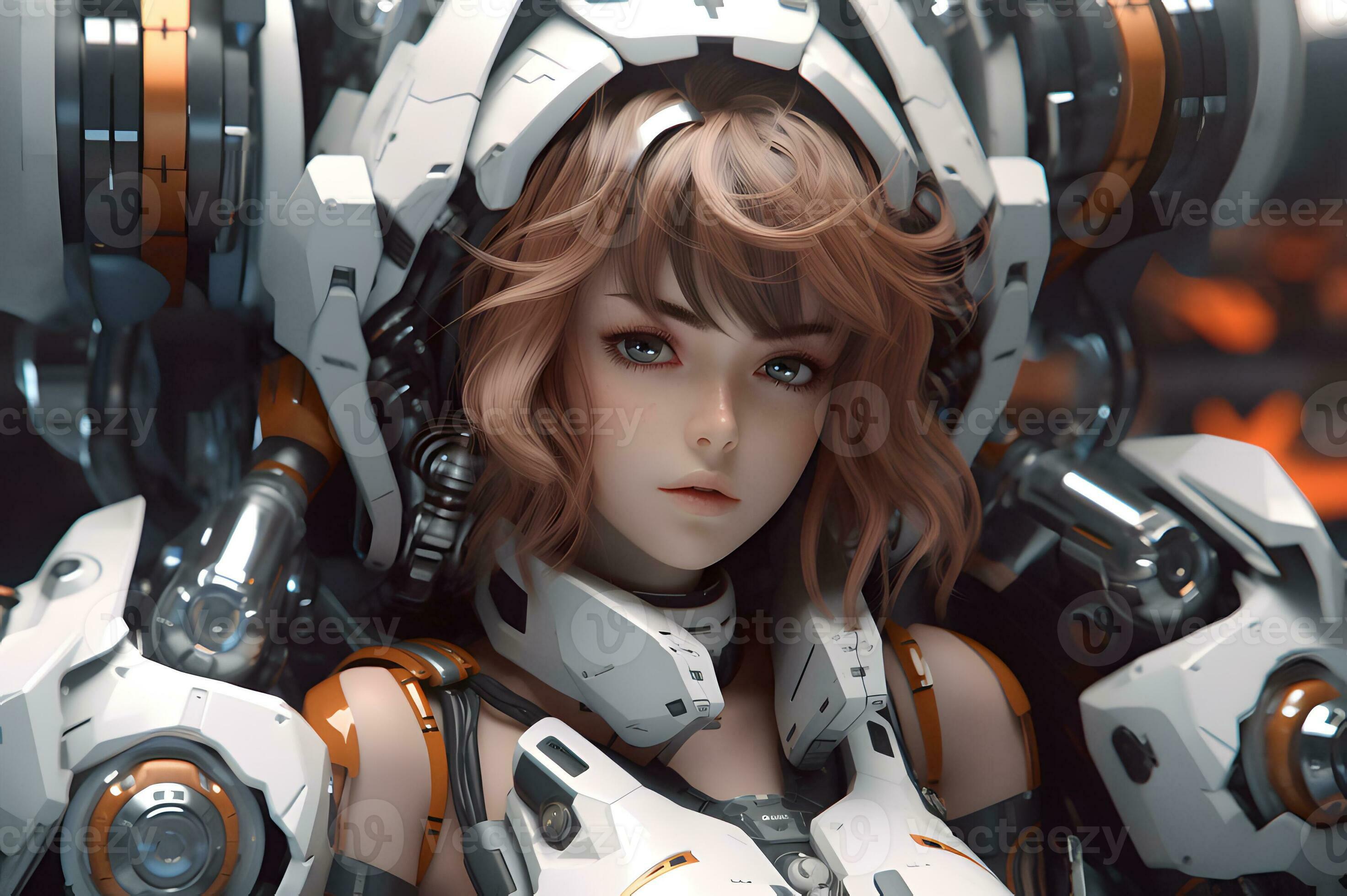 3d render of Mecha robot anime girl 27515460 Stock Photo at Vecteezy