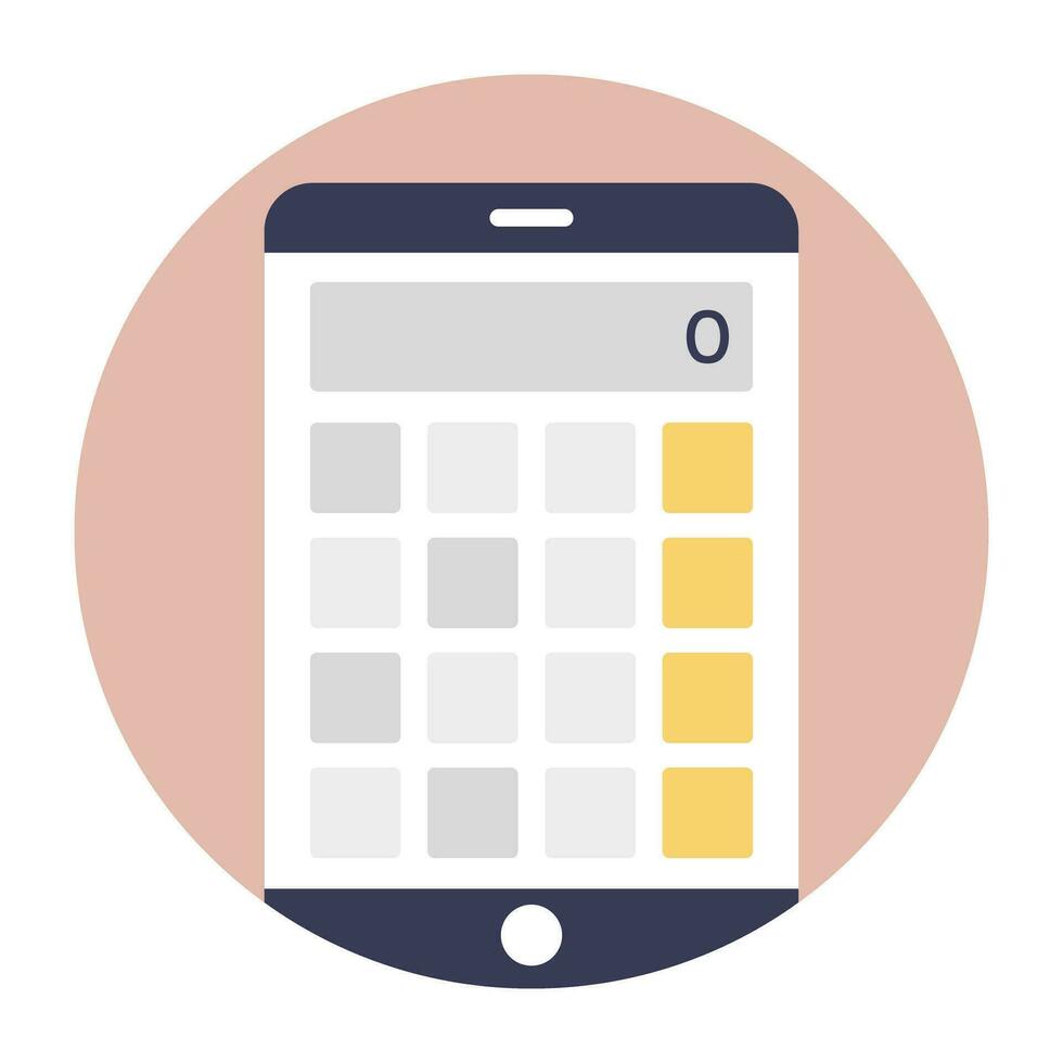 Flat icon design of a mobile layout vector