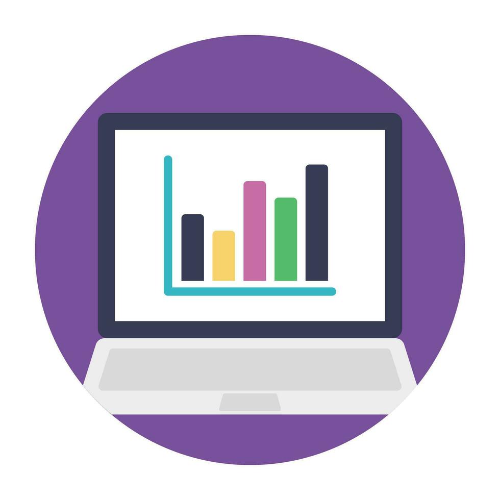 A website dashboard presentation of bar graph analytics vector