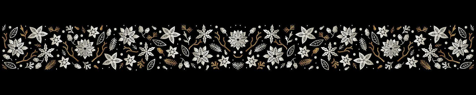 Merry Christmas and Happy New Year luxury festive design with border. vector
