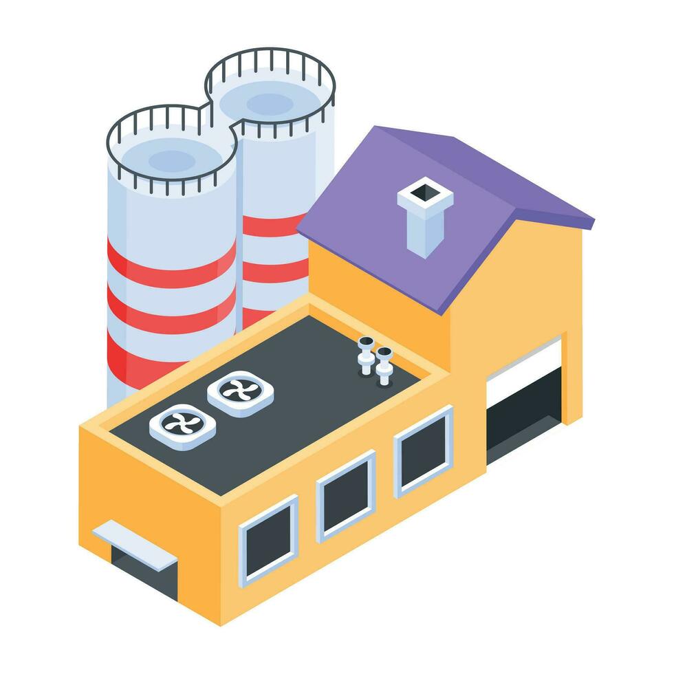 Industrial Equipment Isometric Icons vector
