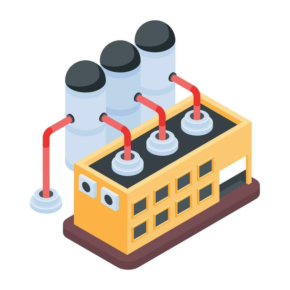 Industrial Equipment Isometric Icons vector