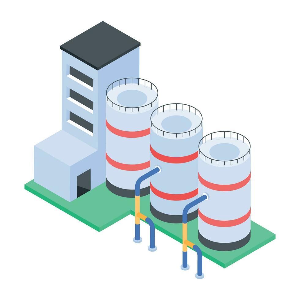 Industrial Equipment Isometric Icons vector
