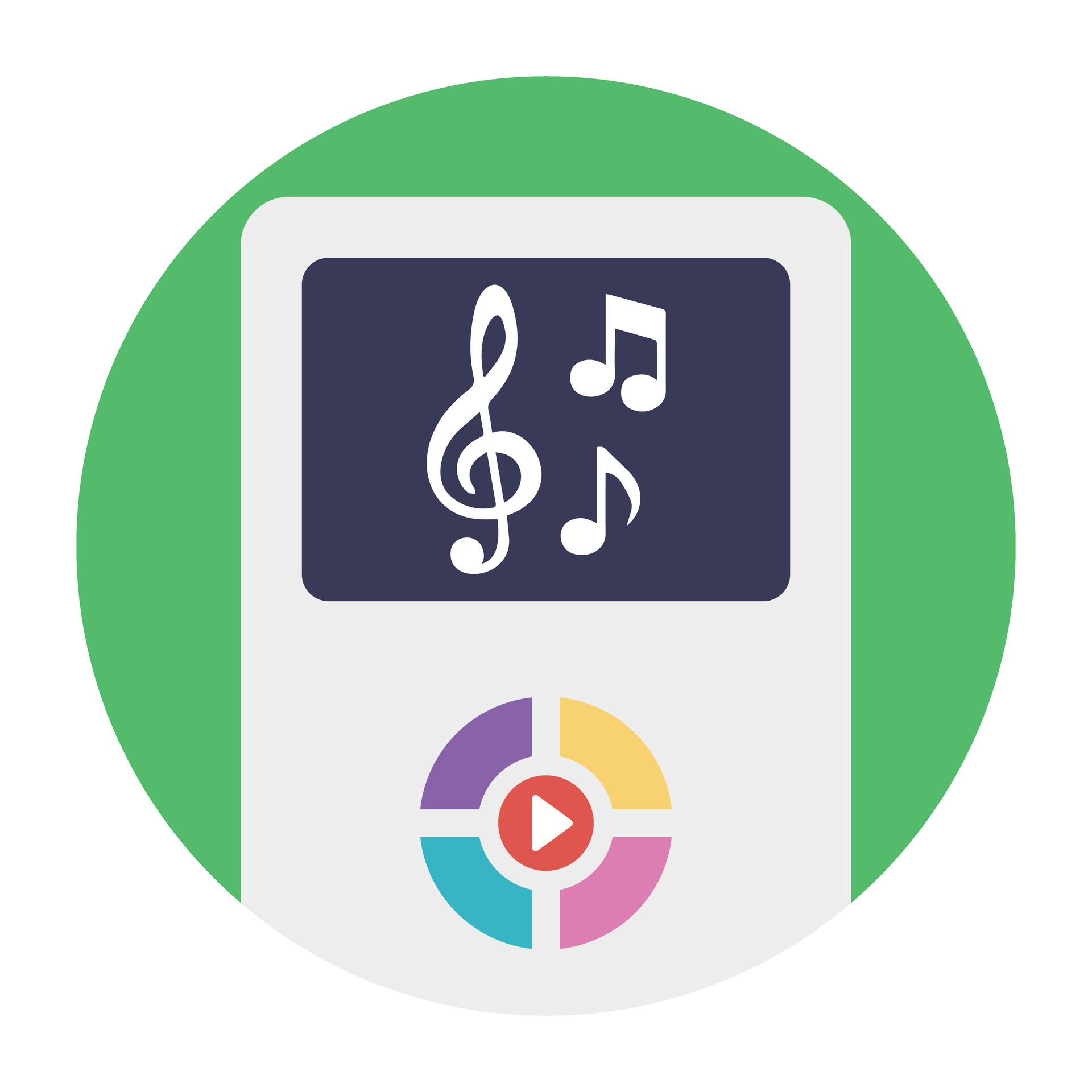 Portable media player device for music listening, ipod 27515667 Vector