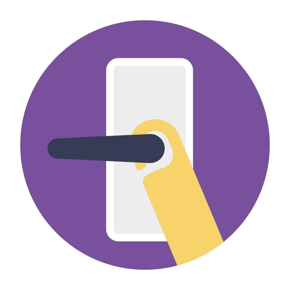 Door handle lock with door hanger 27515682 Vector Art at Vecteezy