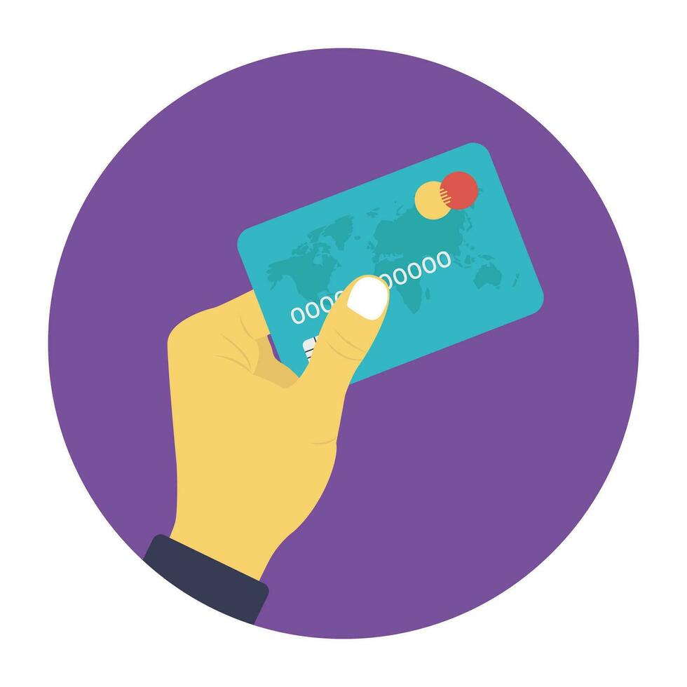 Banking transactions card also known to be credit card or debit card vector