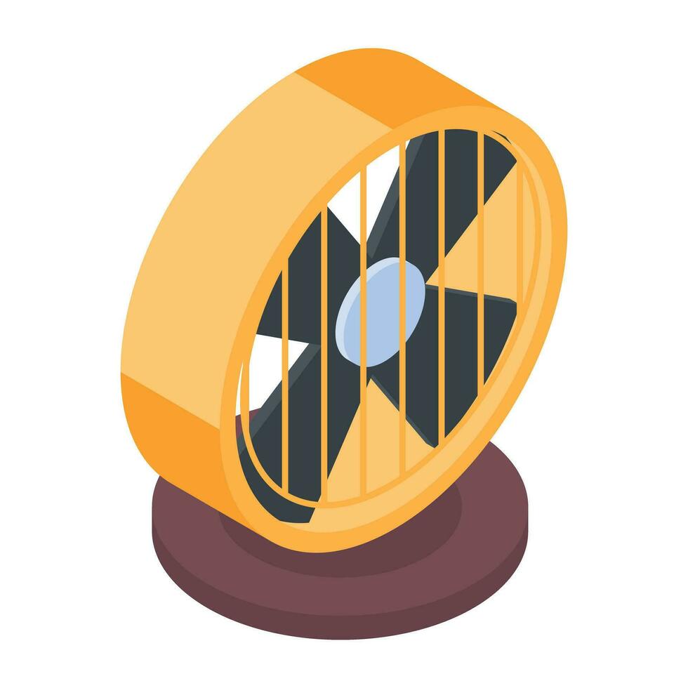 Easy to use Isometric icon of fan vector