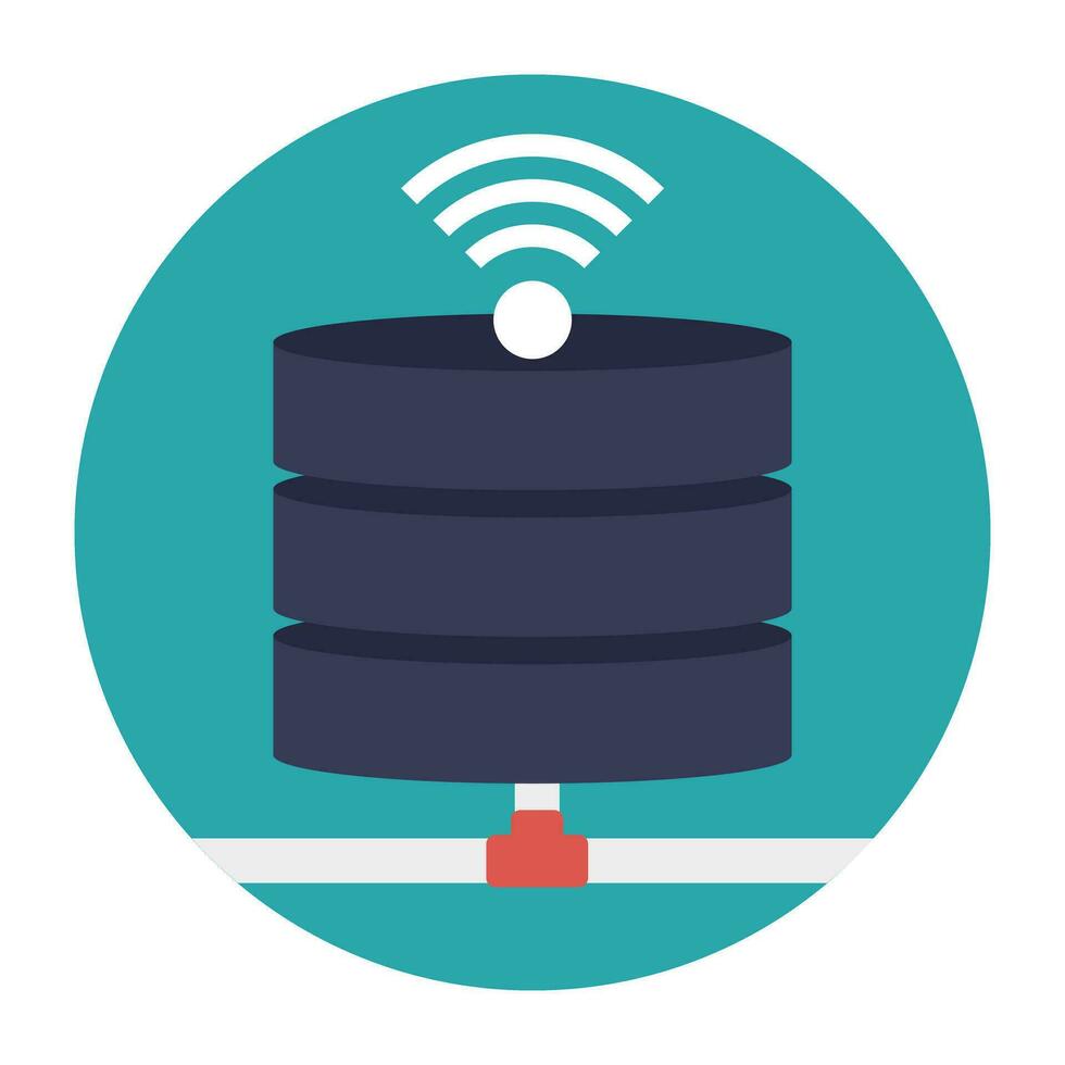 Hosting servers placed in a place, data center concept vector