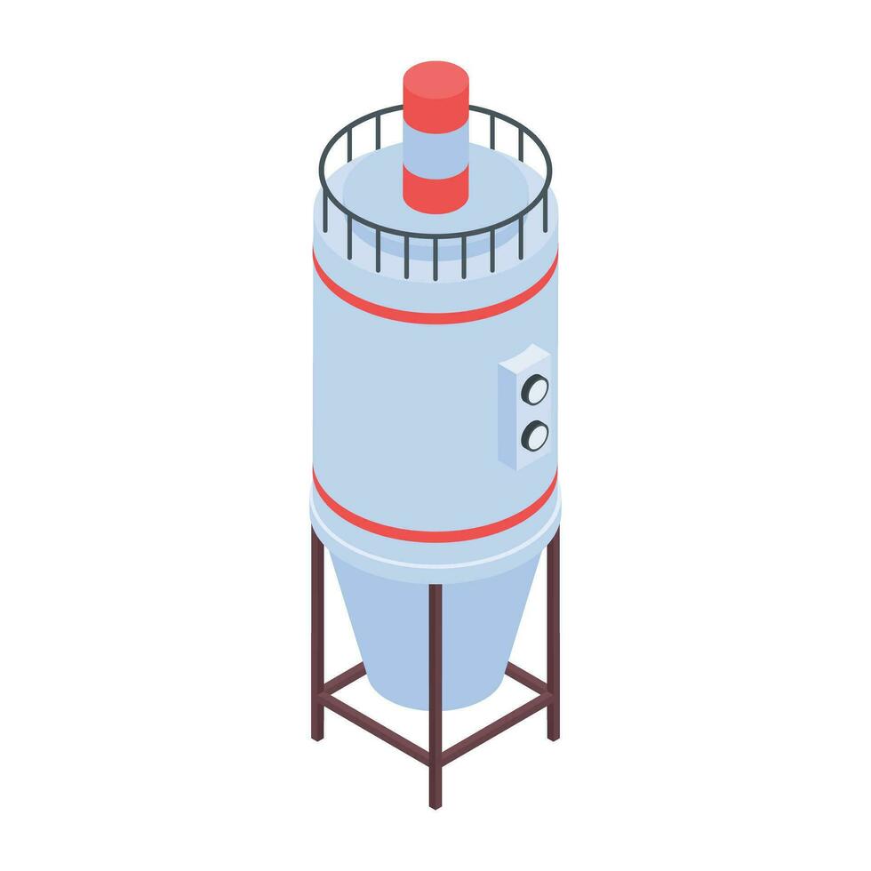 Premium isometric icon of oil depot vector