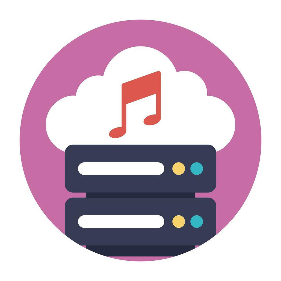 Hosting servers placed in a place, data center concept vector