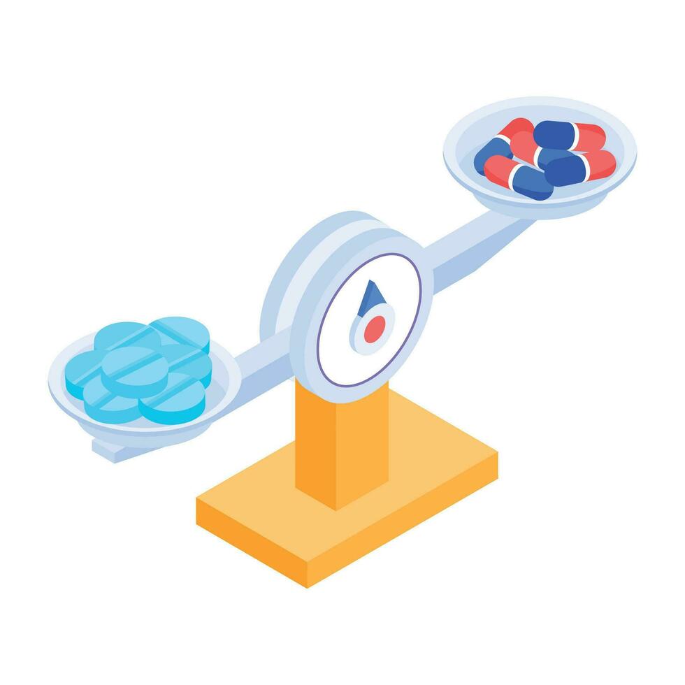 Set of Medical Equipment Isometric Icons vector