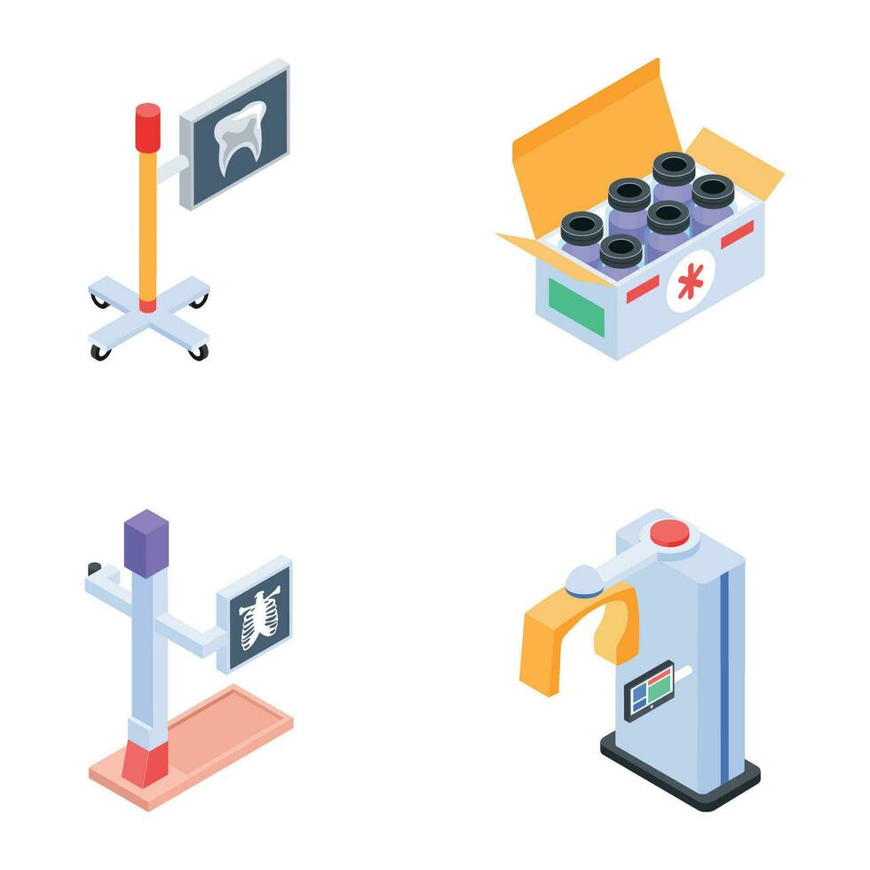 Health Accessories Isometric Icon vector