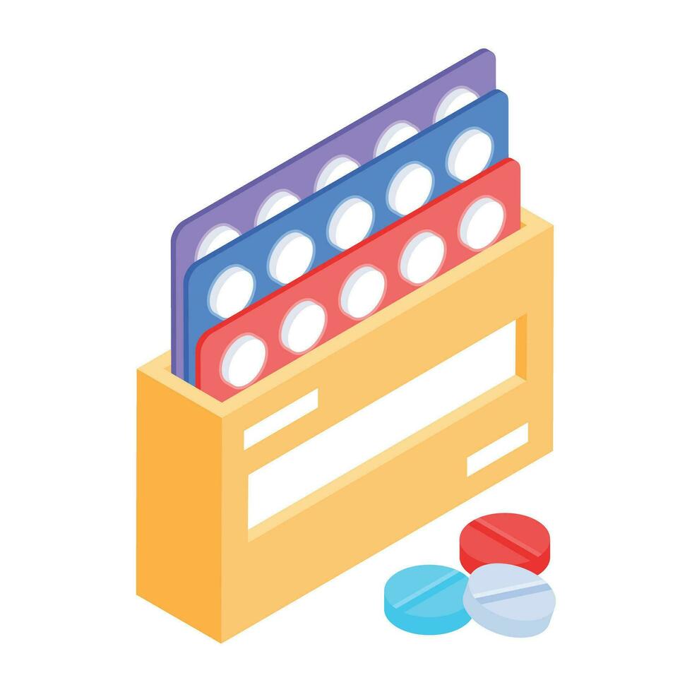 Health Accessories Isometric Icon vector