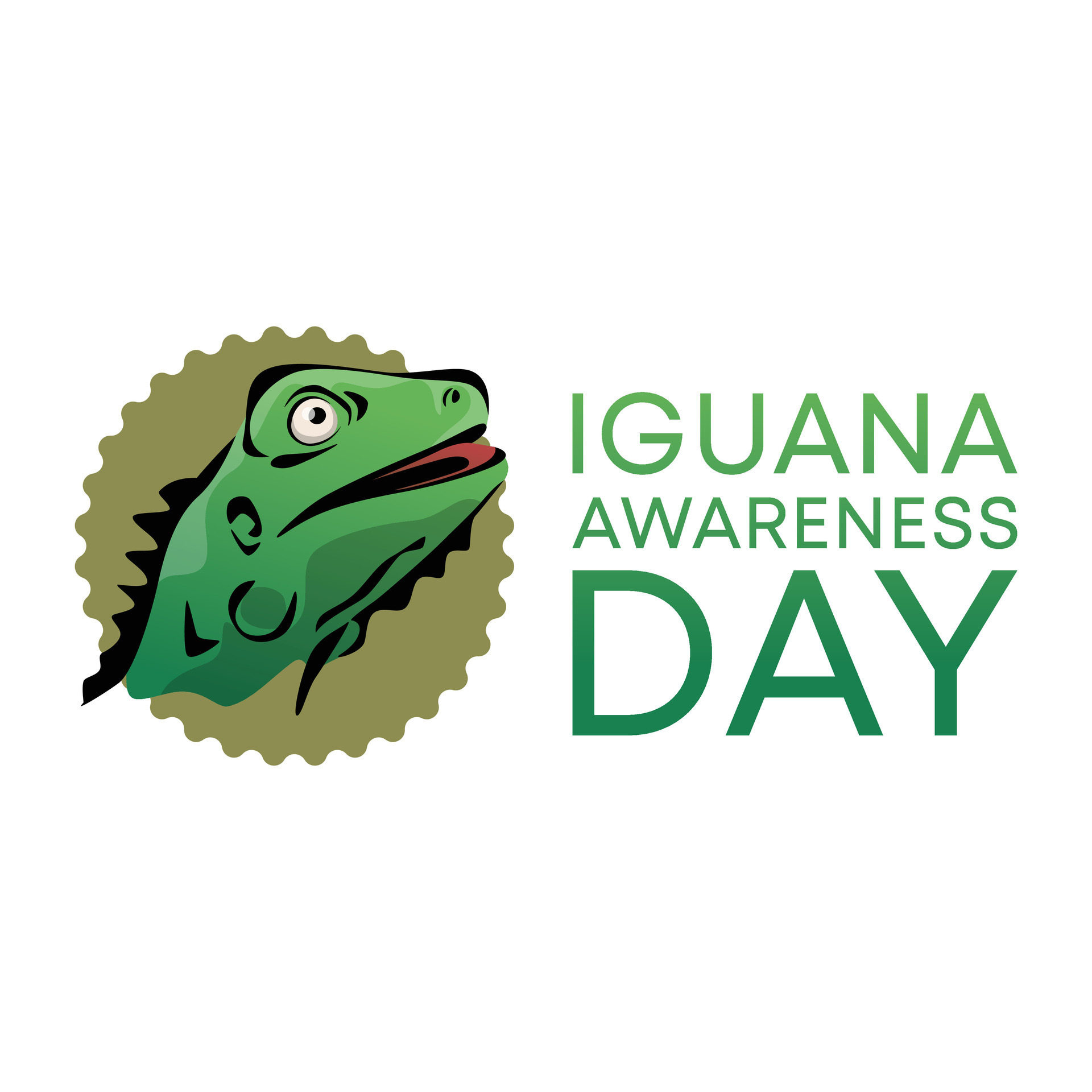 National Iguana Awareness Day design template good for greeting usage