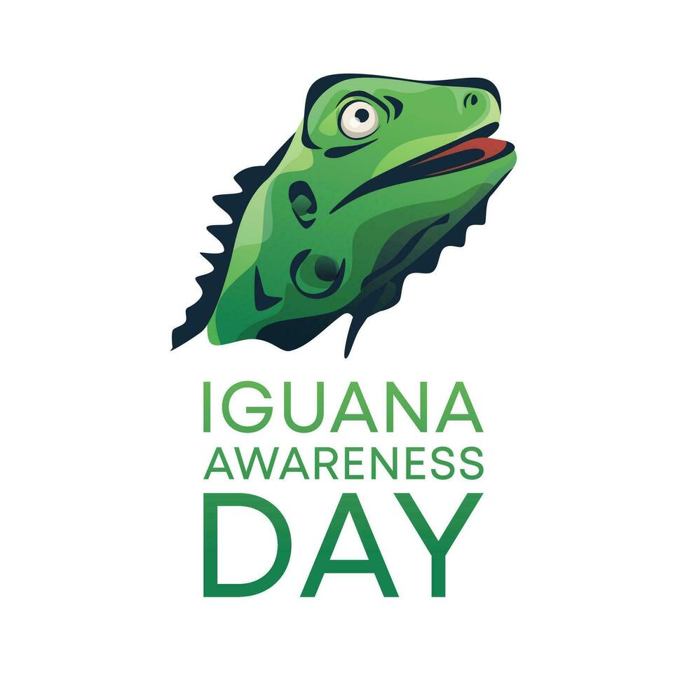 National Iguana Awareness Day design template good for greeting usage. iguana vector illustration. flat design. eps 10.