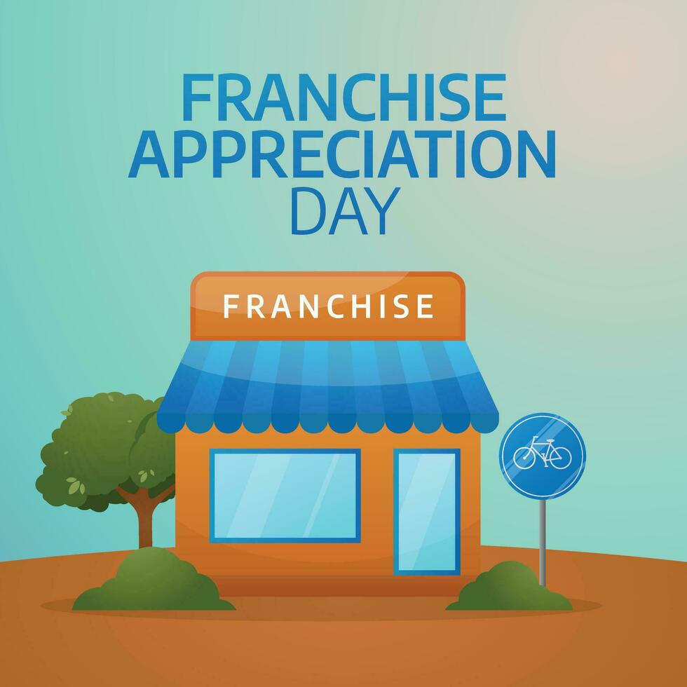 Franchise Appreciation Day design template good for celebration. franchise illustration design. isolated franchise. eps 10. flat design. vector