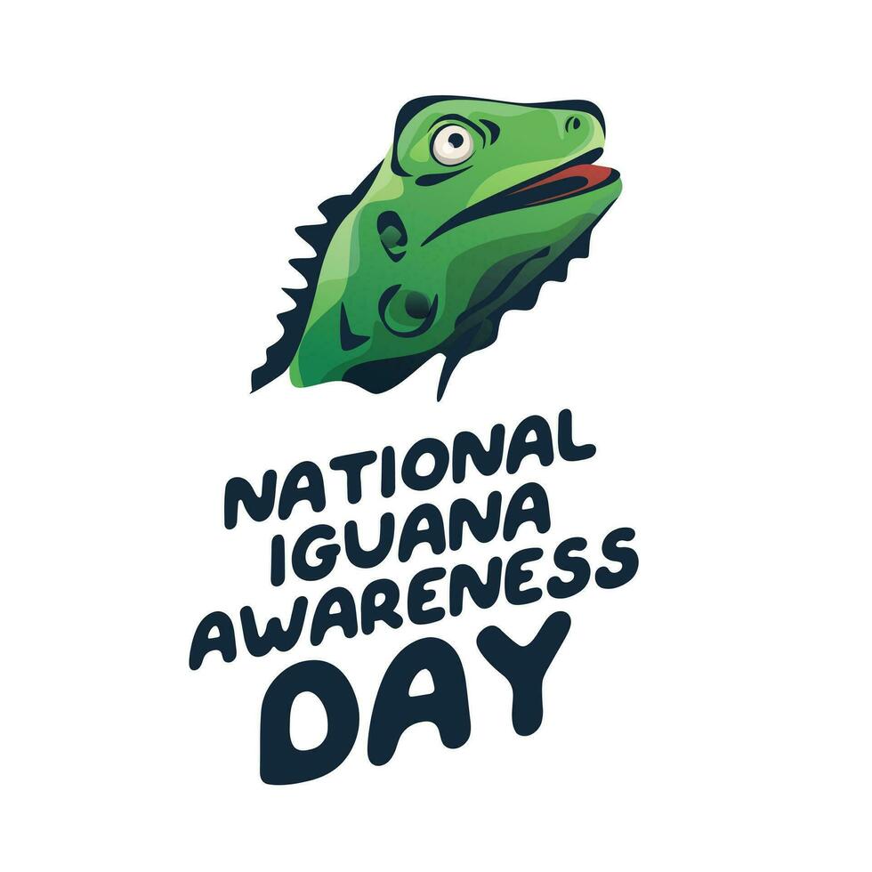 National Iguana Awareness Day design template good for greeting usage. iguana vector illustration. flat design. eps 10.