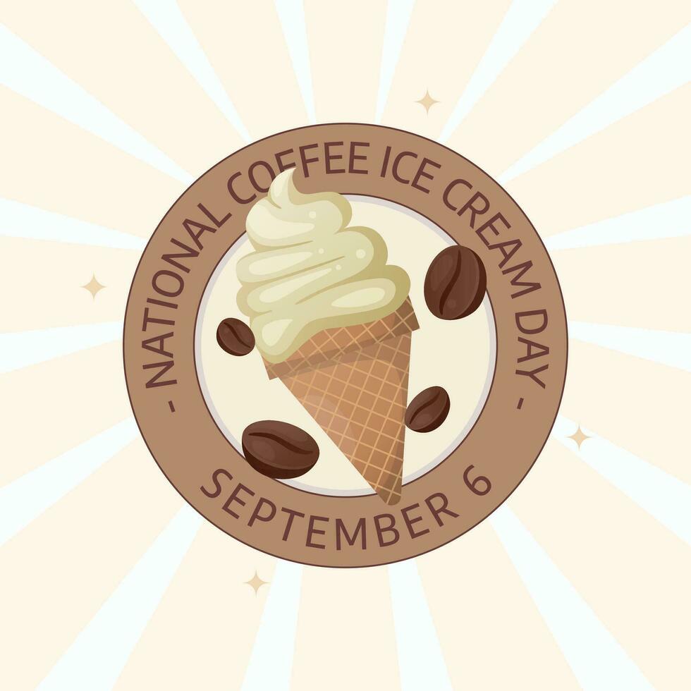 National Coffee Ice Cream Day design template good for greeting. flat ice cream design. flat design. eps 10. vector