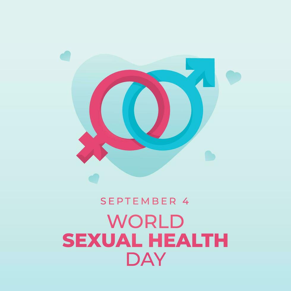 World Sexual Health Day design template good for celebration. sexual symbol design. flat design. vector illustration. eps. 10.