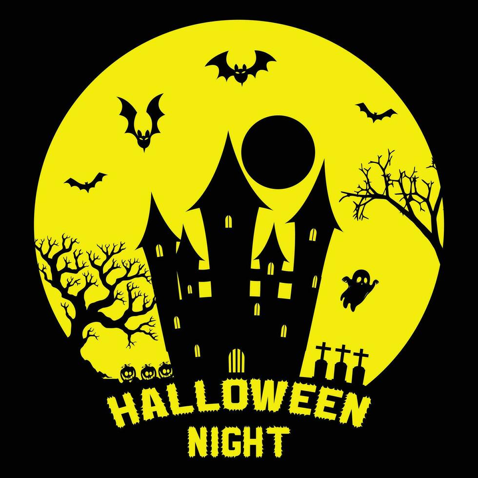 Halloween night Halloween design vector