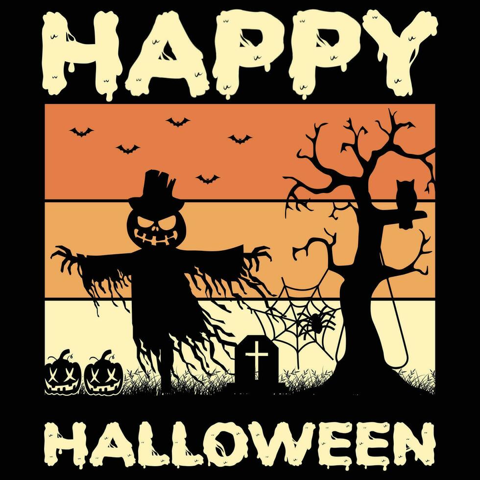 Happy Halloween t shirt design vector