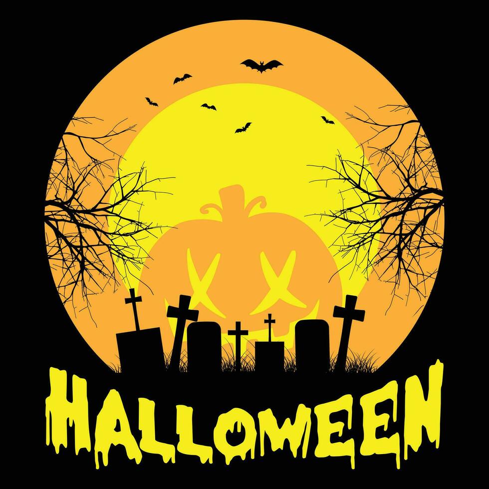 Halloween t-shirt design vector