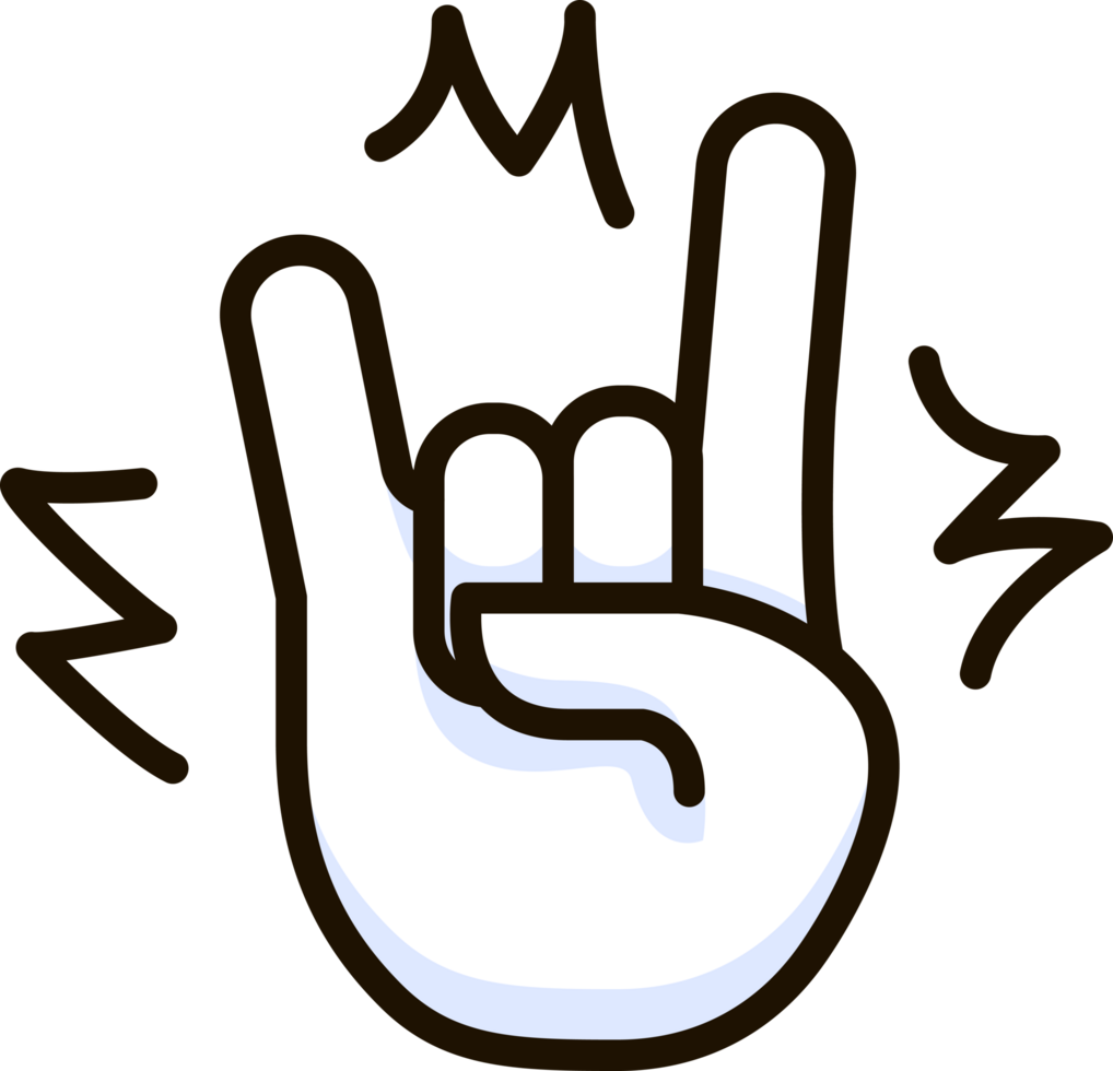 devil horn rock funny emoji icon sticker png