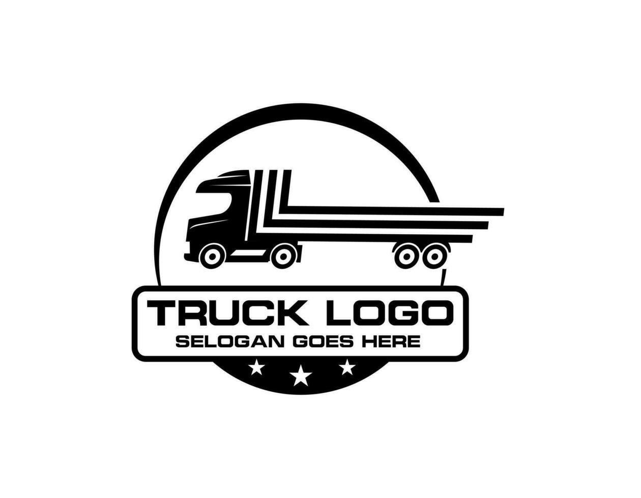 Truck silhouette abstract logo template vector