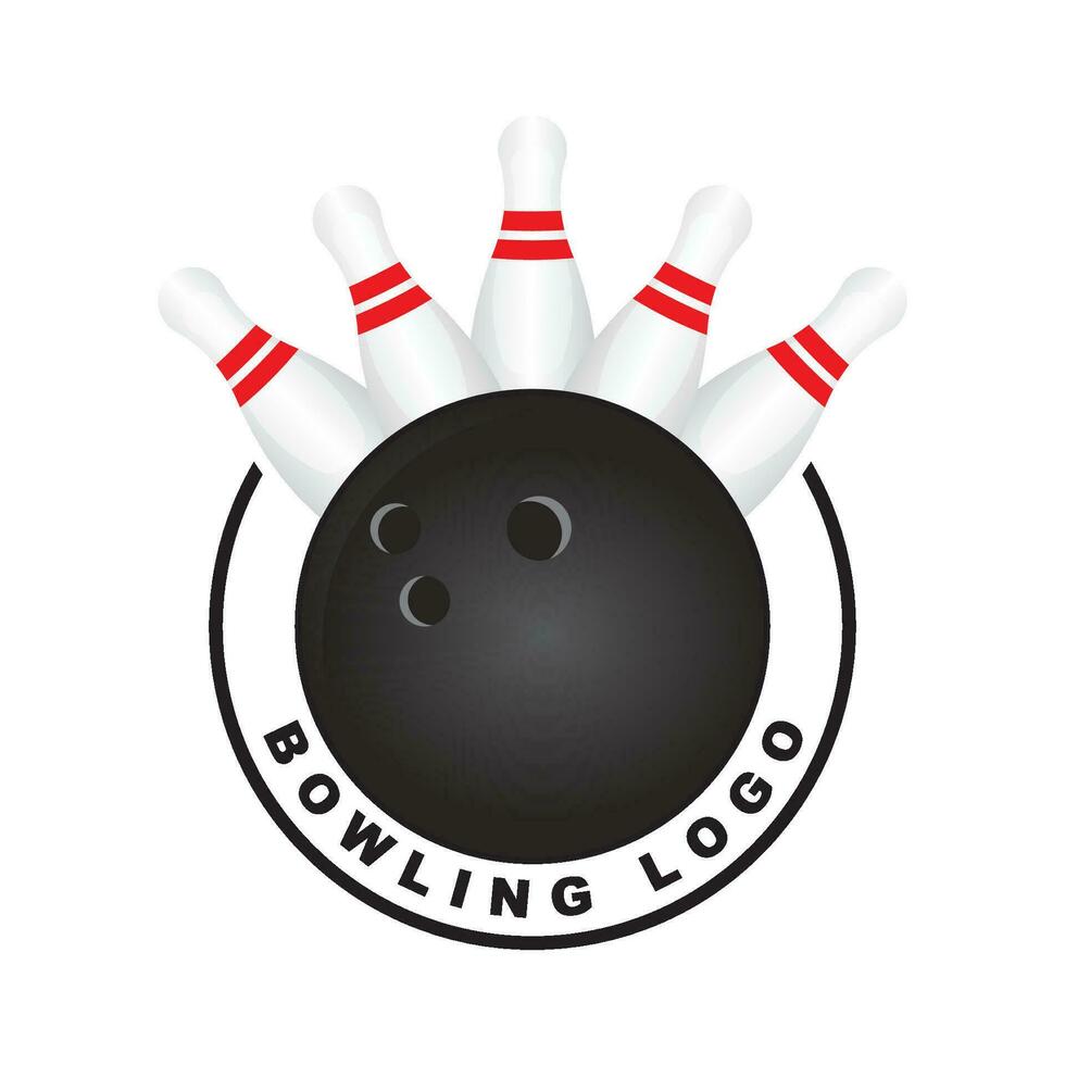 Bowling logo design vector