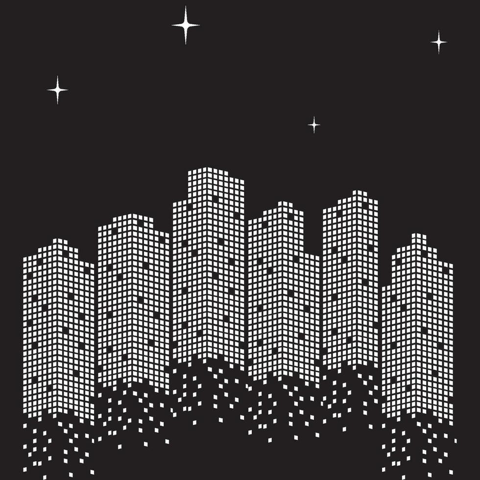 City Skyline animated trailer background vector