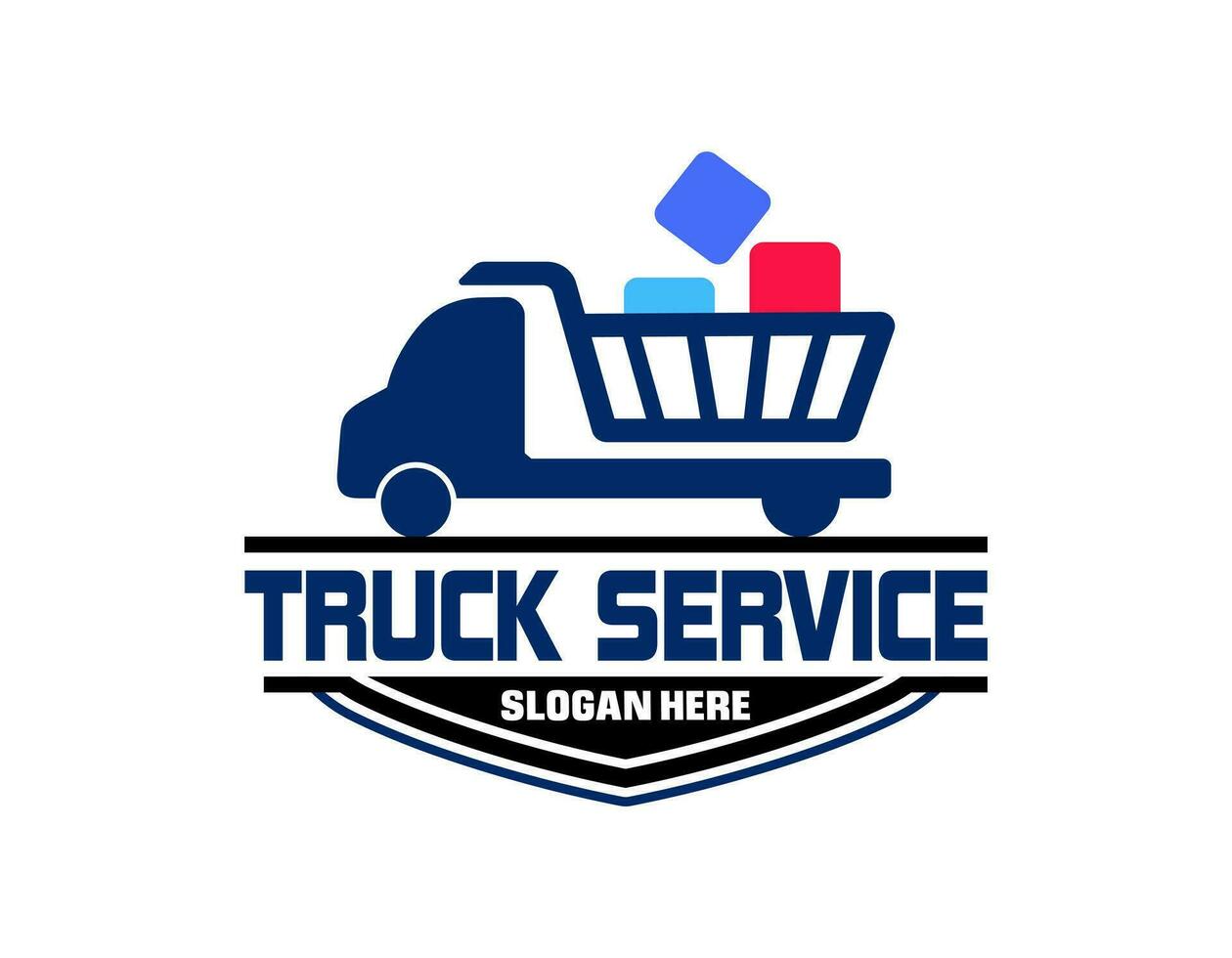 Semi truck icon vector