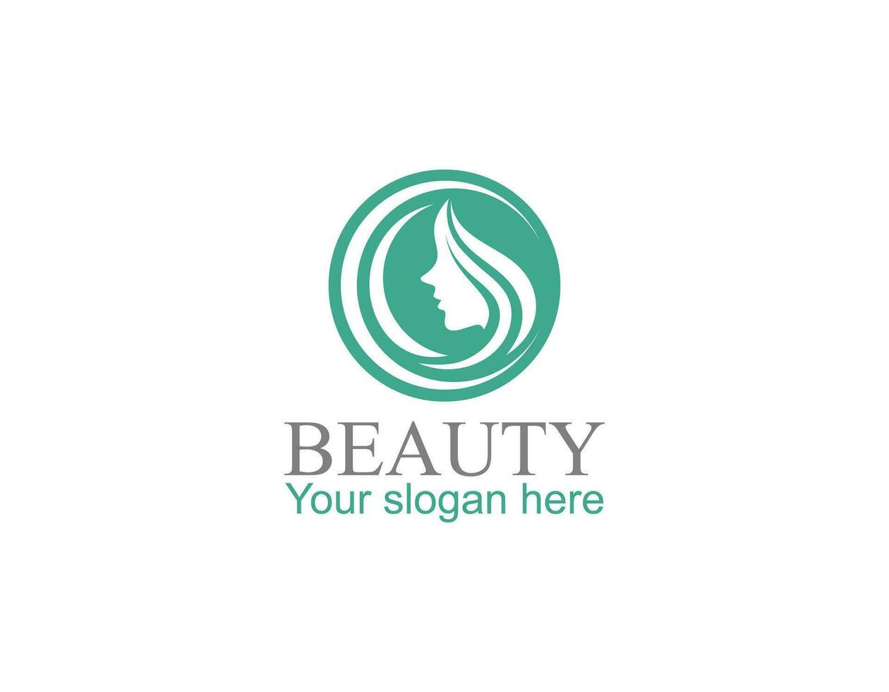natural belleza salón y pelo tratamiento logo vector