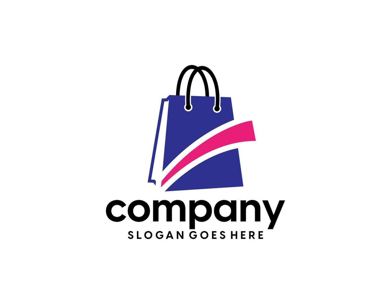 Online Shop Logo designs Template. Illustration vector graphic of  pointer arrow and shop bag combination logo design concept. Perfect for Ecommerce,sale, discount or store web element. Company emblem