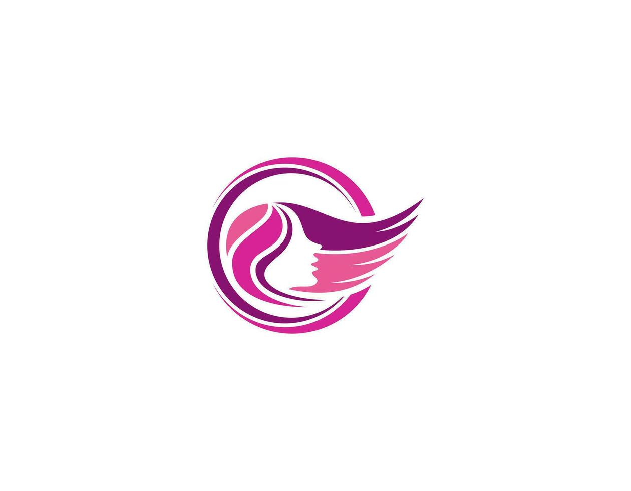 logotipo de mujer con estilo de arte de línea moderna para salón de belleza y plantilla de diseño de tarjeta de visita. vector premium, parte 2