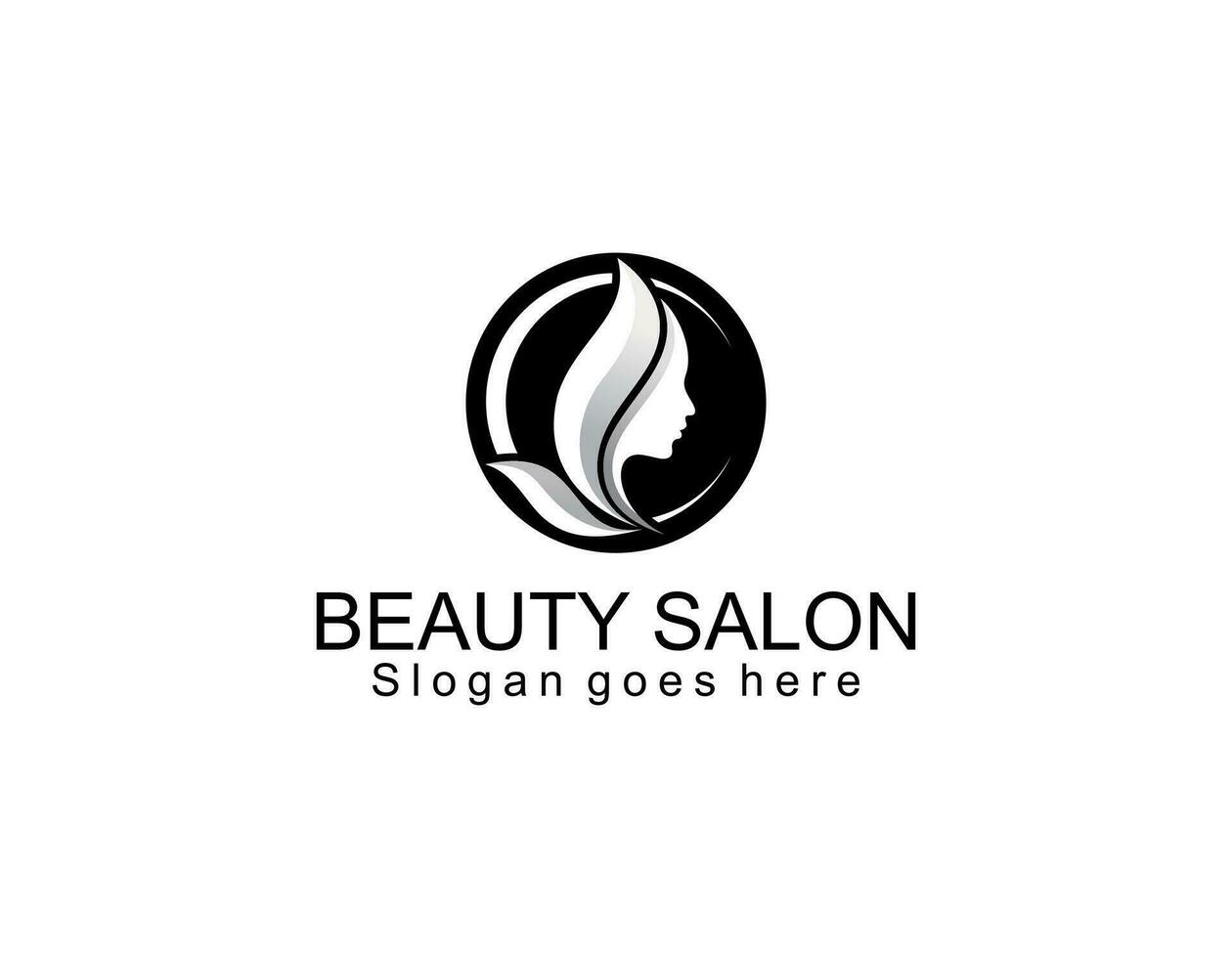 Linear simple logo female face smelling tulip at hand drawn circle frame for beauty spa salon vector illustration. Woman with flower at rounded border feminine cosmetic cosmetology skin care wellness