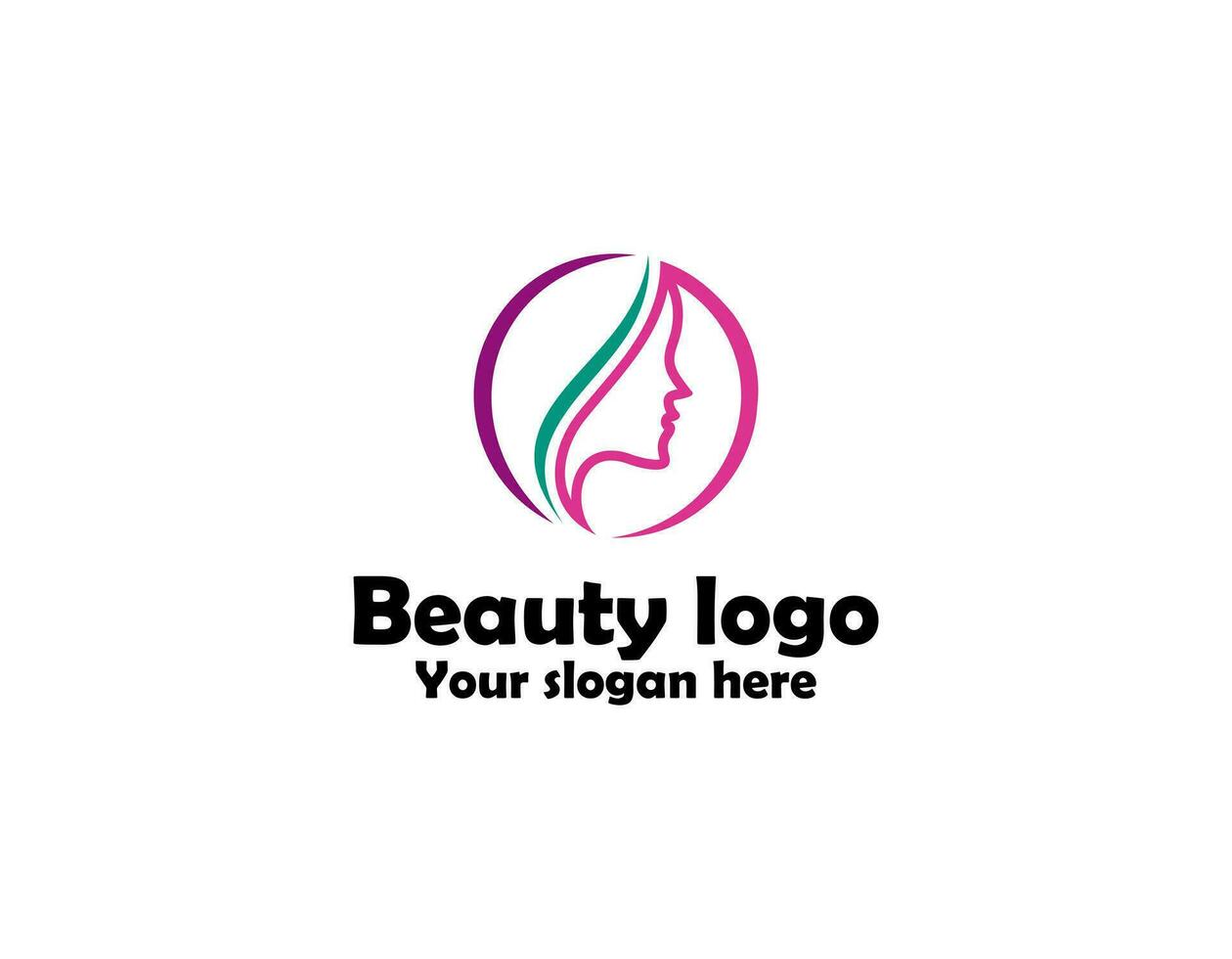 natural beauty salon and hair treatment logo vector