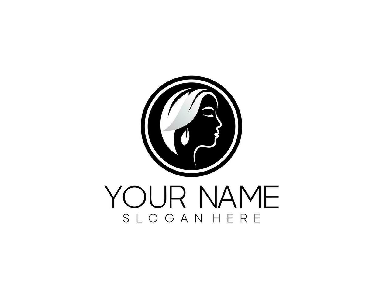 Woman logo with modern line art style for beauty salon and business card design template. Premium Vector, part 2 vector