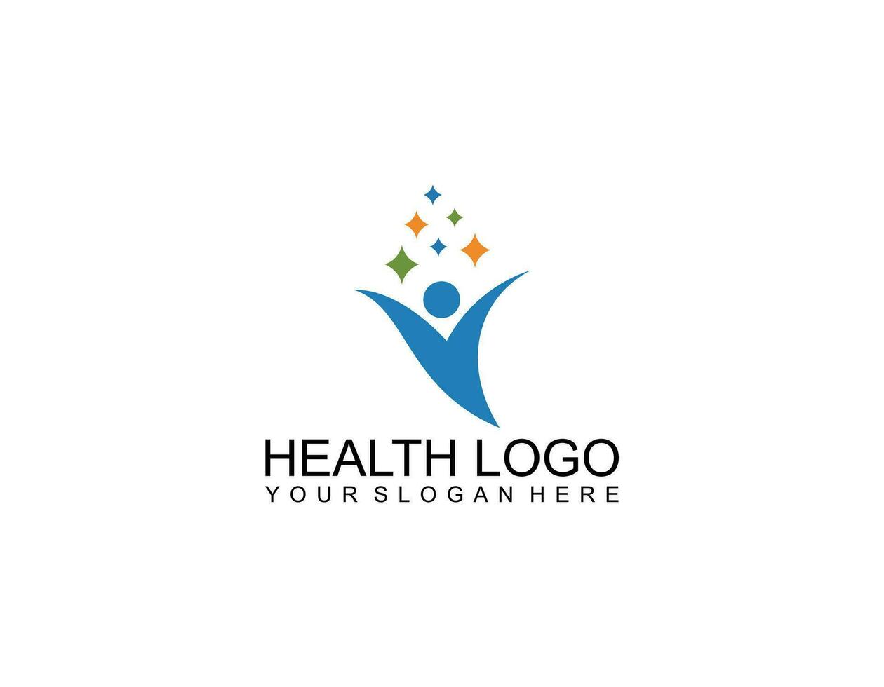 Health Logo Design, Health Medical Logo Template Vector