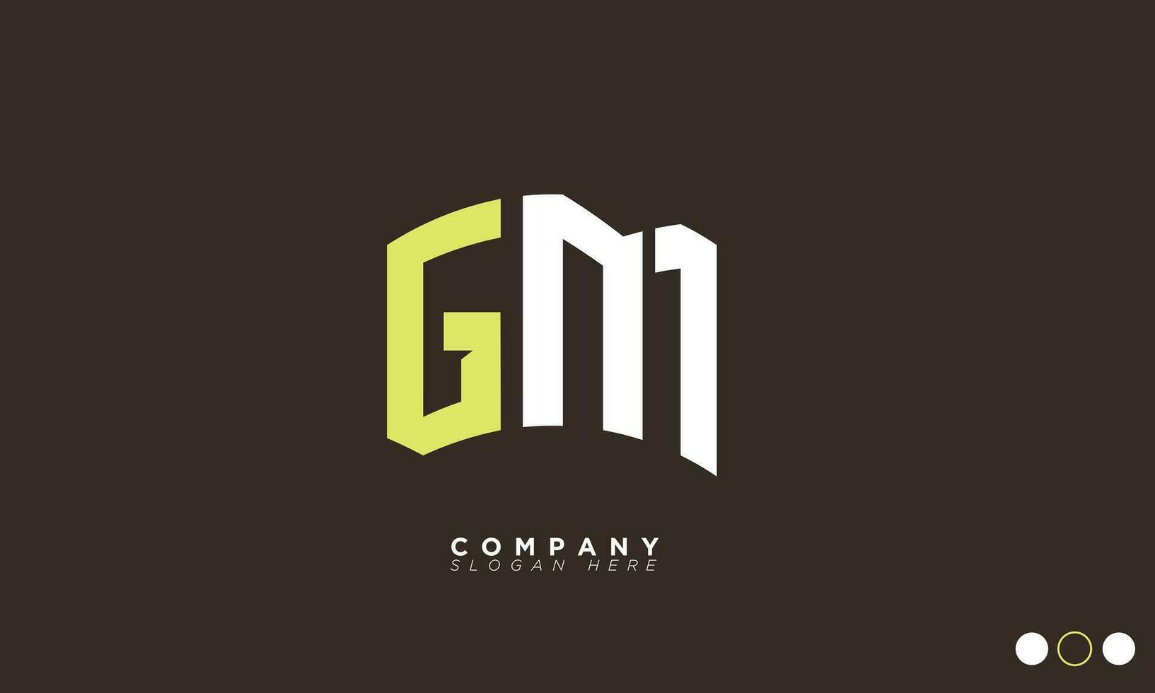 GM Alphabet letters Initials Monogram logo MG, G and M vector