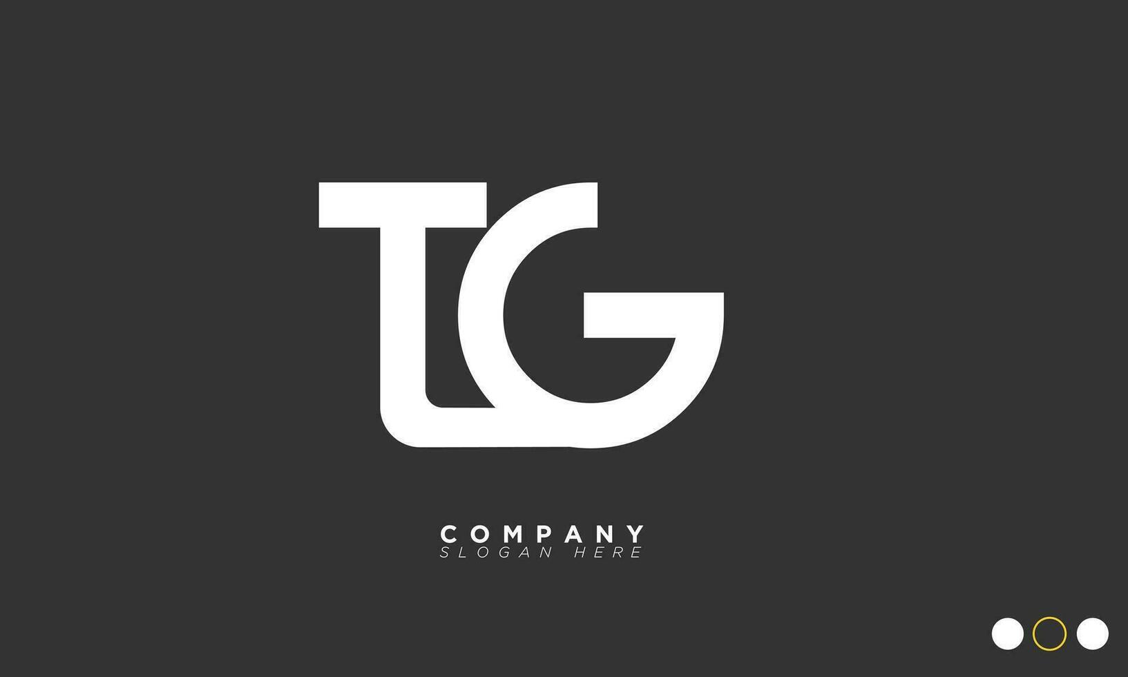 tg alfabeto letras iniciales monograma logo gt, t y g vector